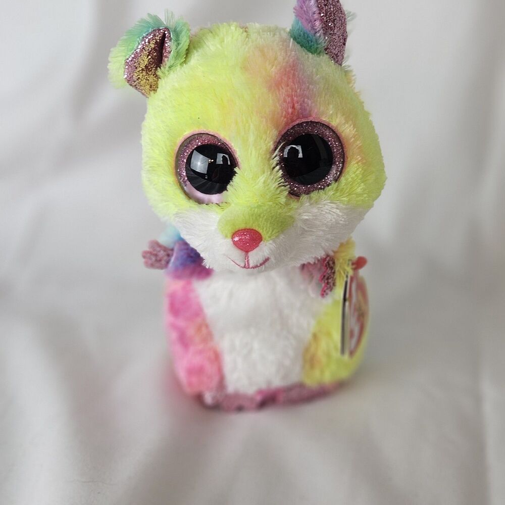 TY Beanie Boos Rodney the Hamster 9" Plush Toy Stuffed Animal Sparkle Eyes NWT